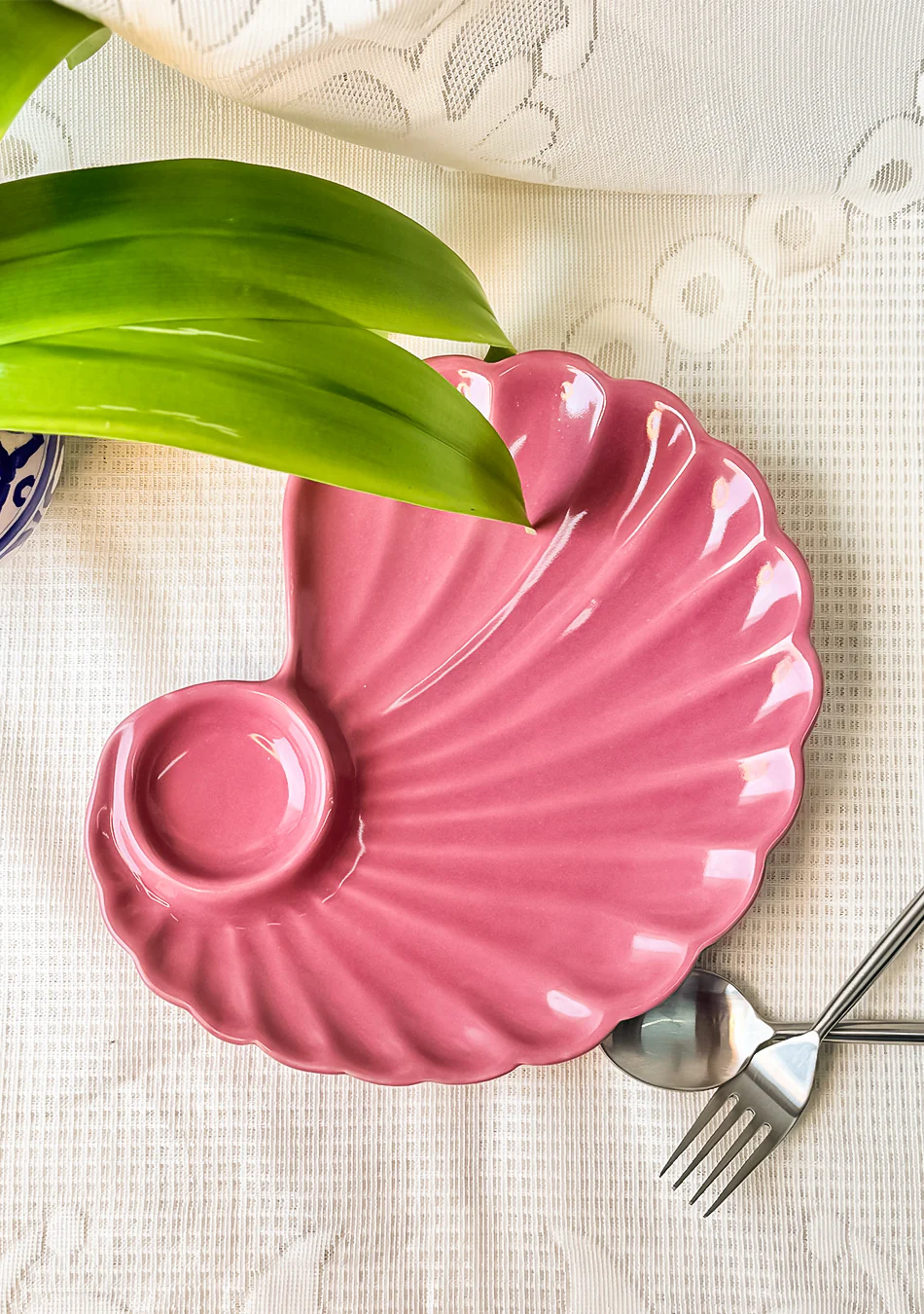 Pink Seashell Ceramic Platter - Image 10