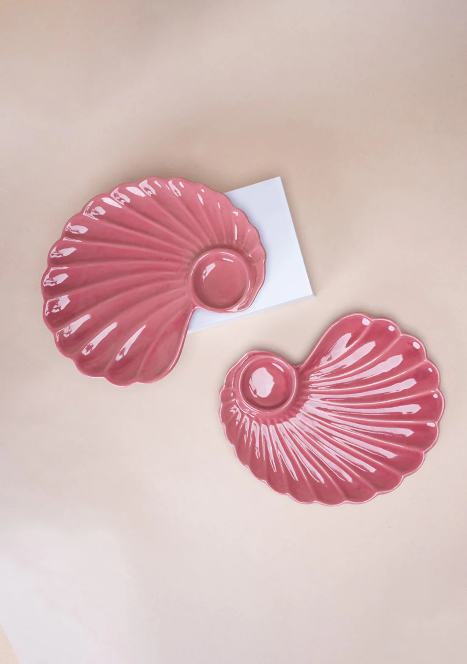 Pink Seashell Ceramic Platter - Image 9