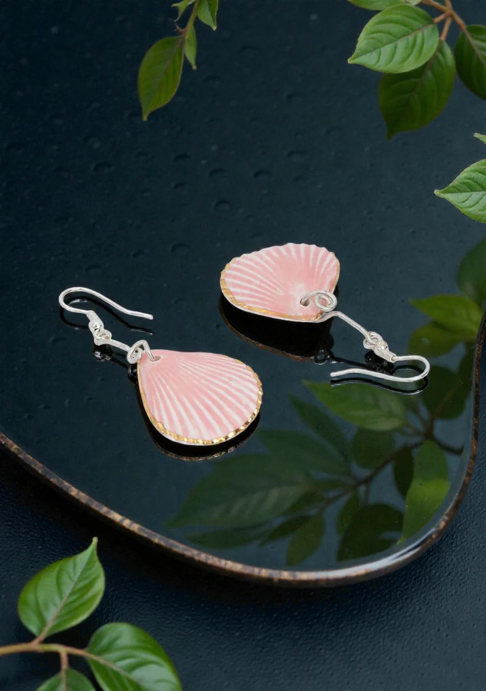 Pink Shell Elegance Earrings - Image 5
