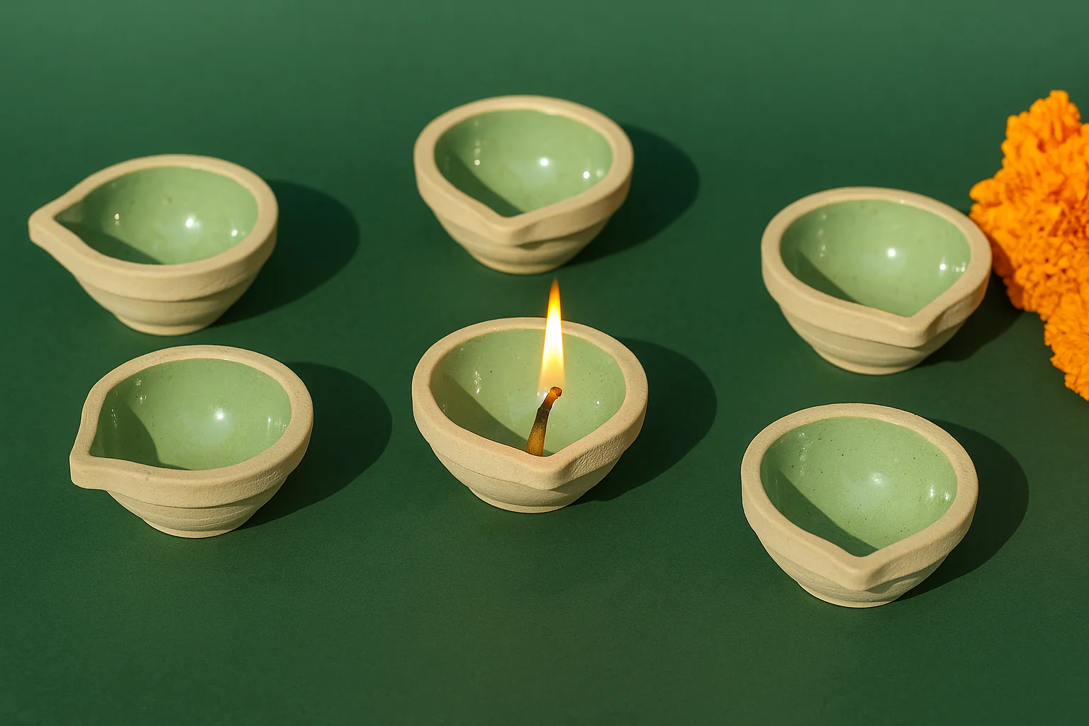 pista green diya set - Image 4