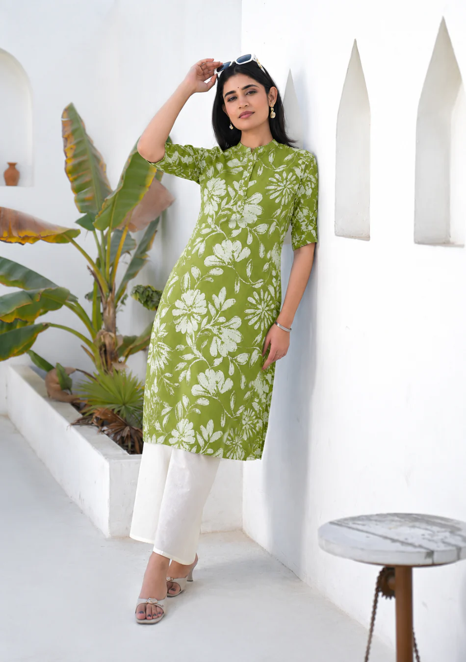 Pistachio Floral Grace Kurta - Image 3