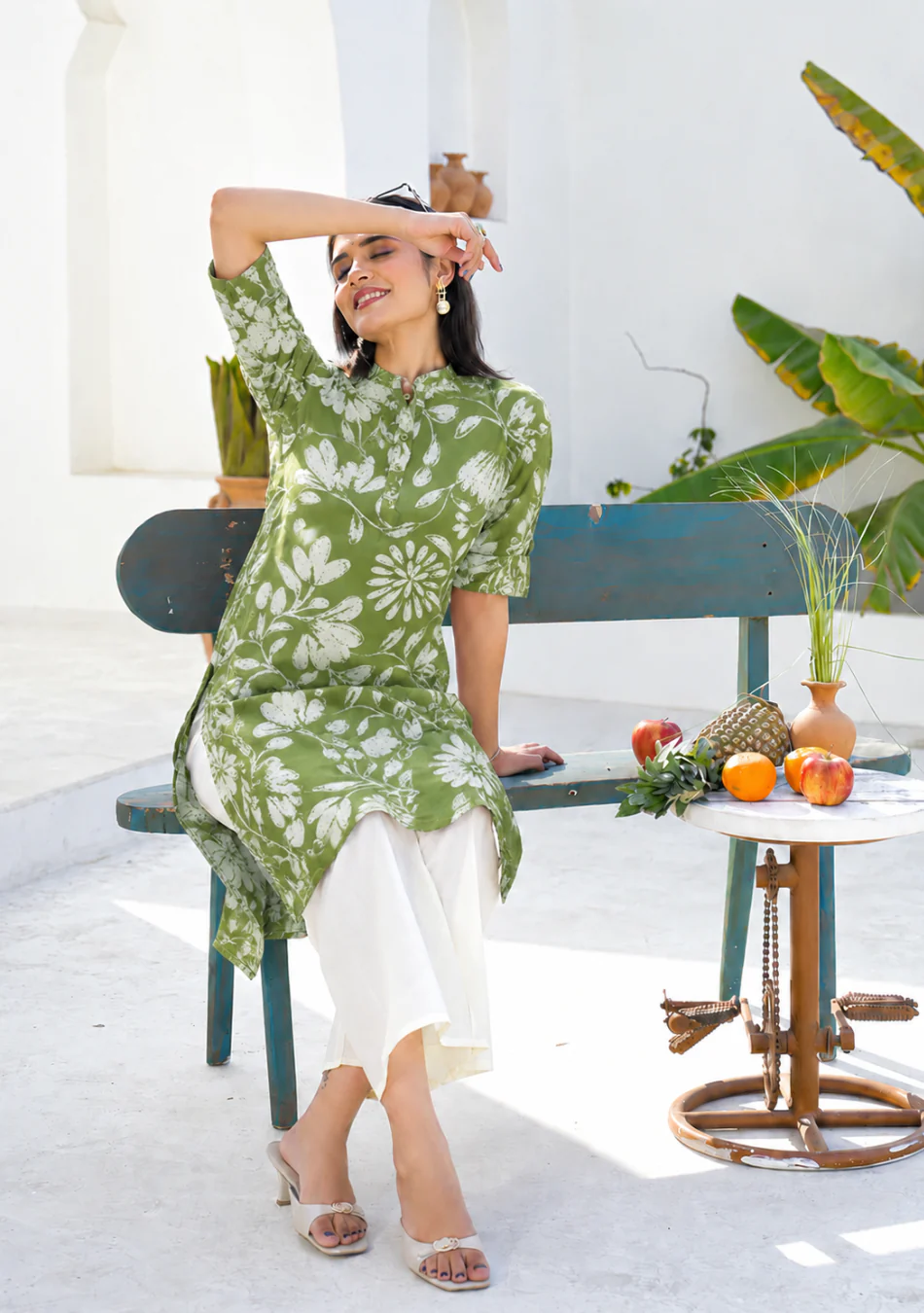 Pistachio Floral Grace Kurta - Image 7