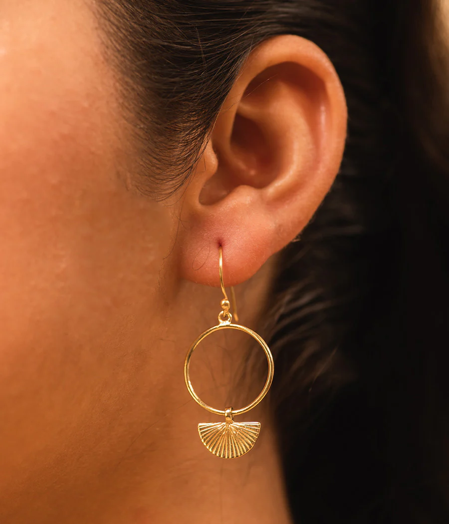 Plain Jane Gold-Plated Earrings - Image 3