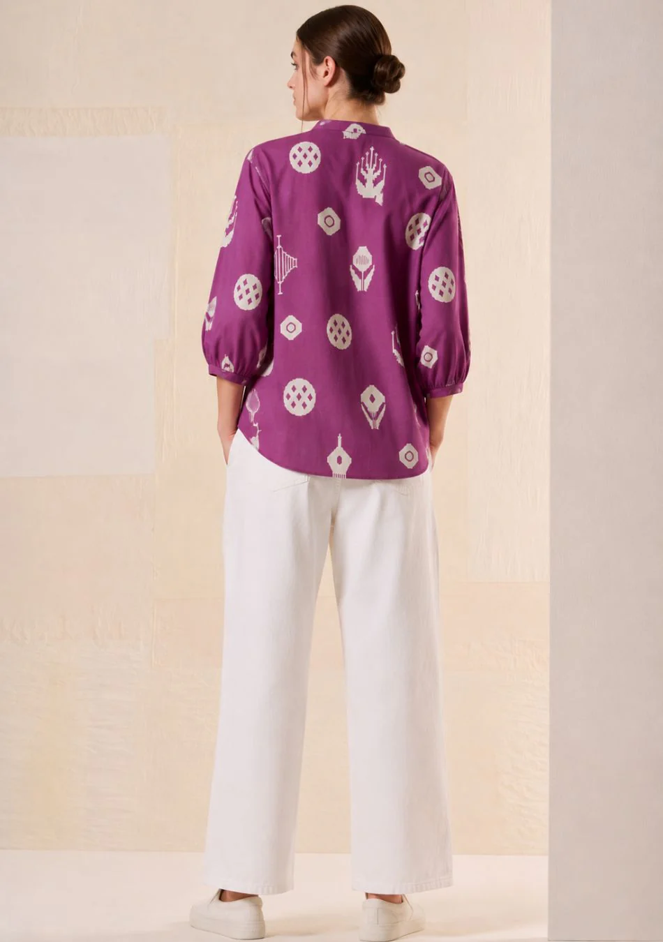 Aravalii Violet Loom Abstract Top - Image 4