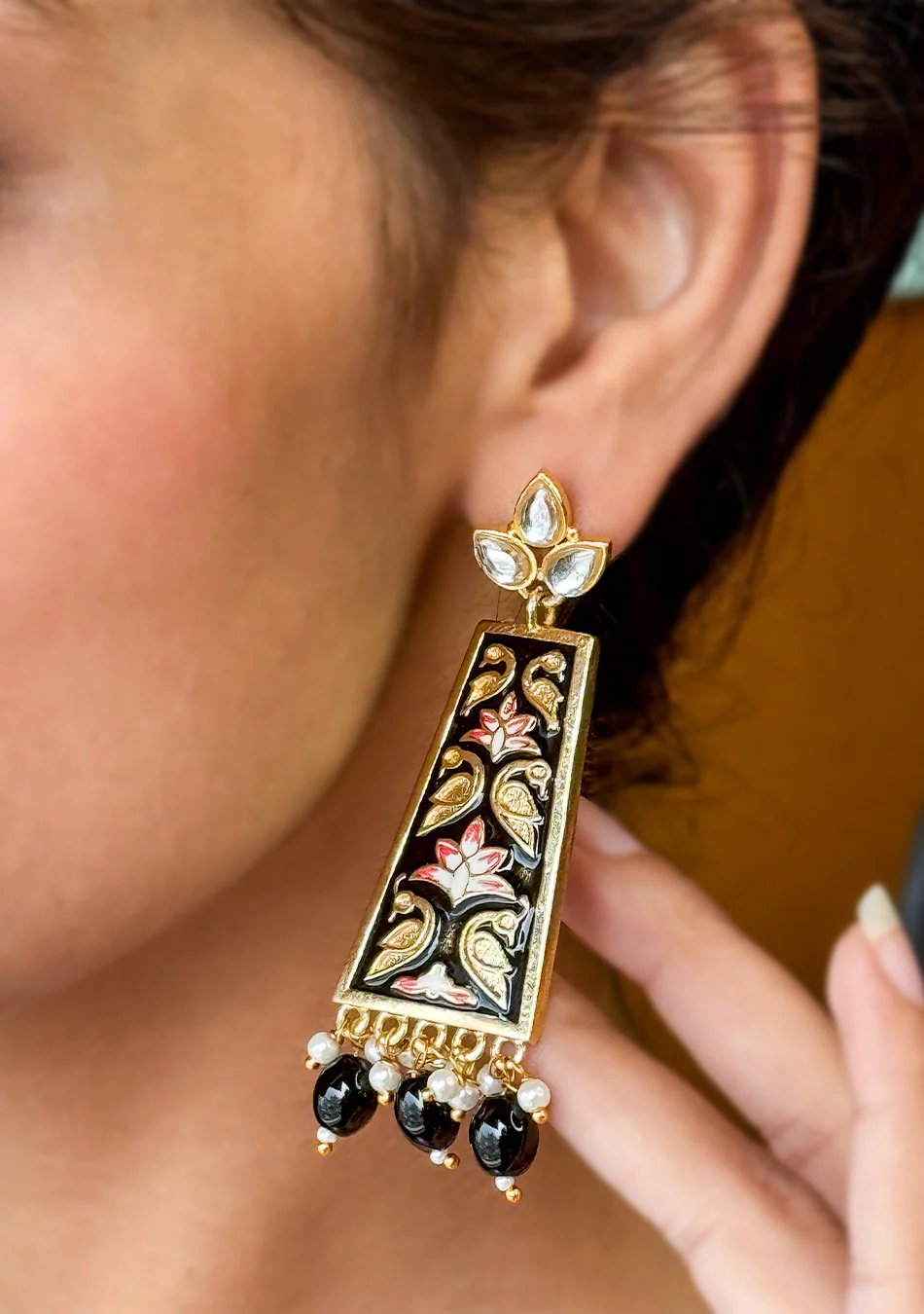 Raat Rani Meena Earrings - Image 4