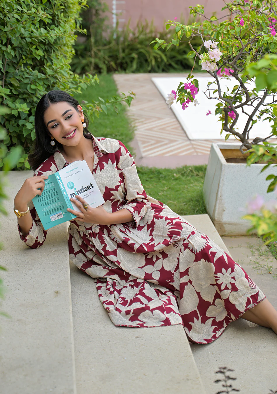 Aravalii Crimson Botanica Dress - Image 10