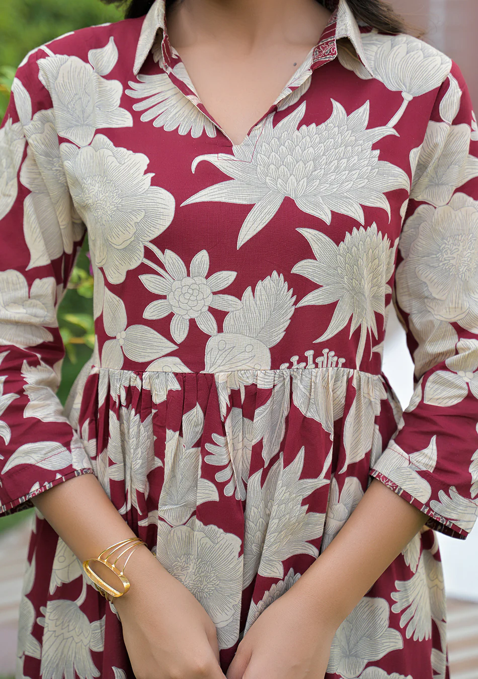 Aravalii Crimson Botanica Dress - Image 9