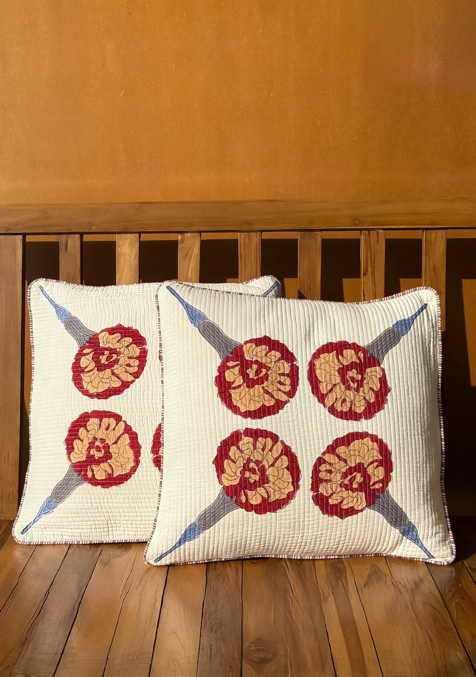 Red Dandelions Cushion Cover - Image 5