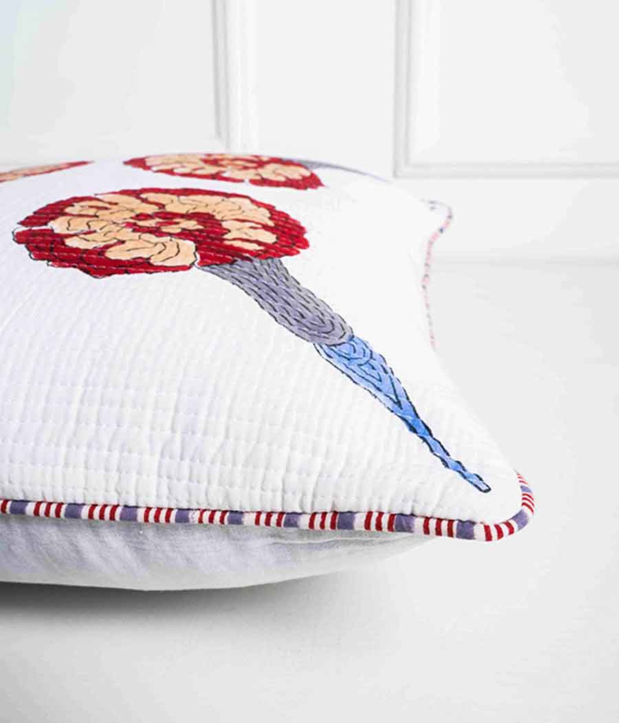 Red Dandelions Cushion Cover - Image 8