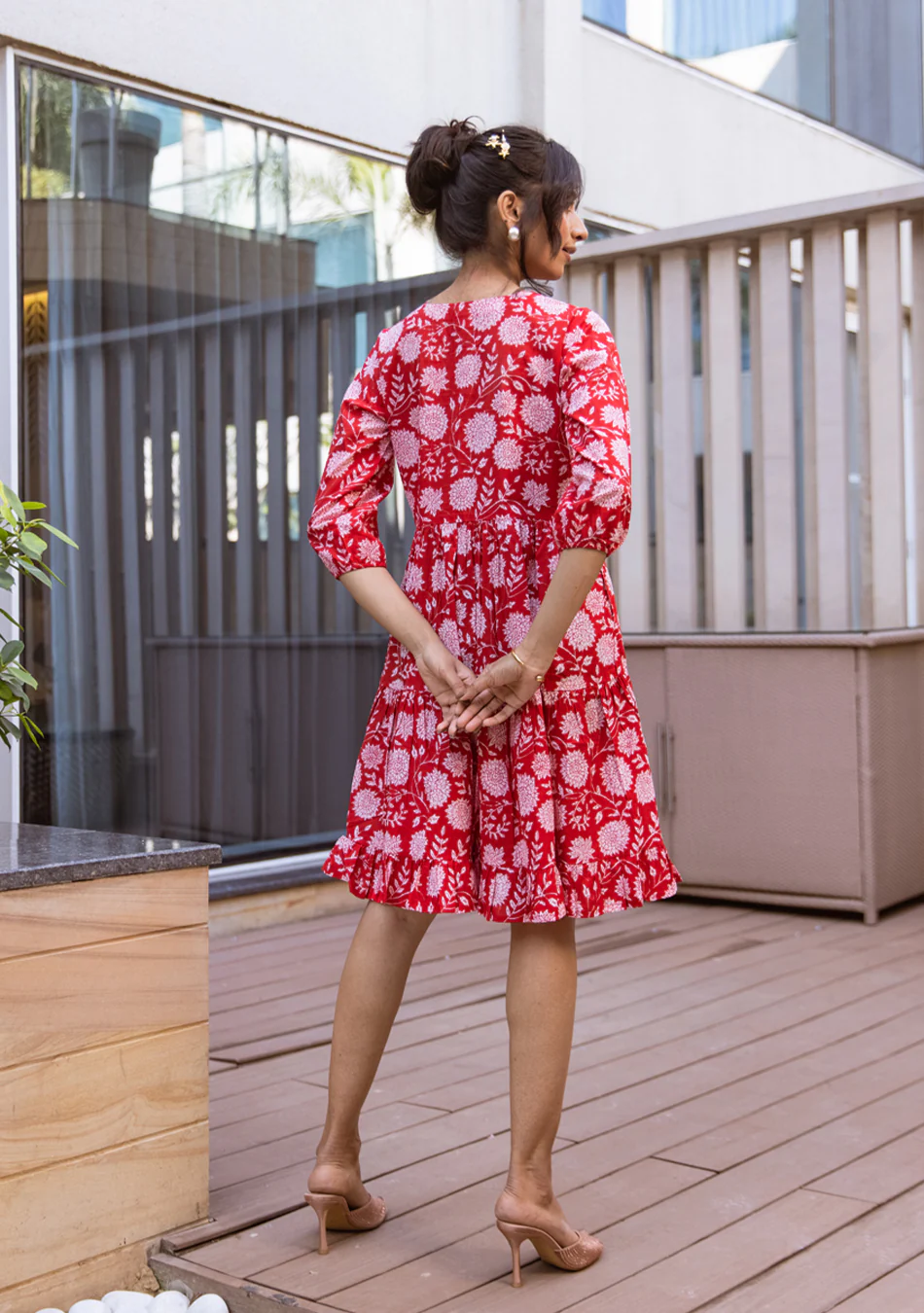 Aravalii Scarlet Fleur Dress - Image 7