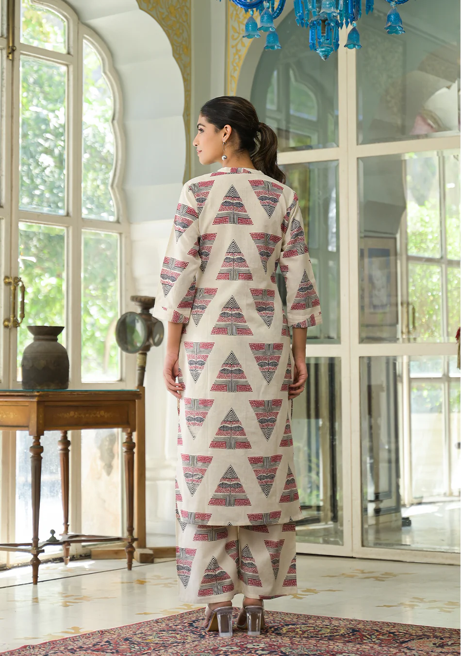 Red Tribal Print Co-ord Set - Image 6