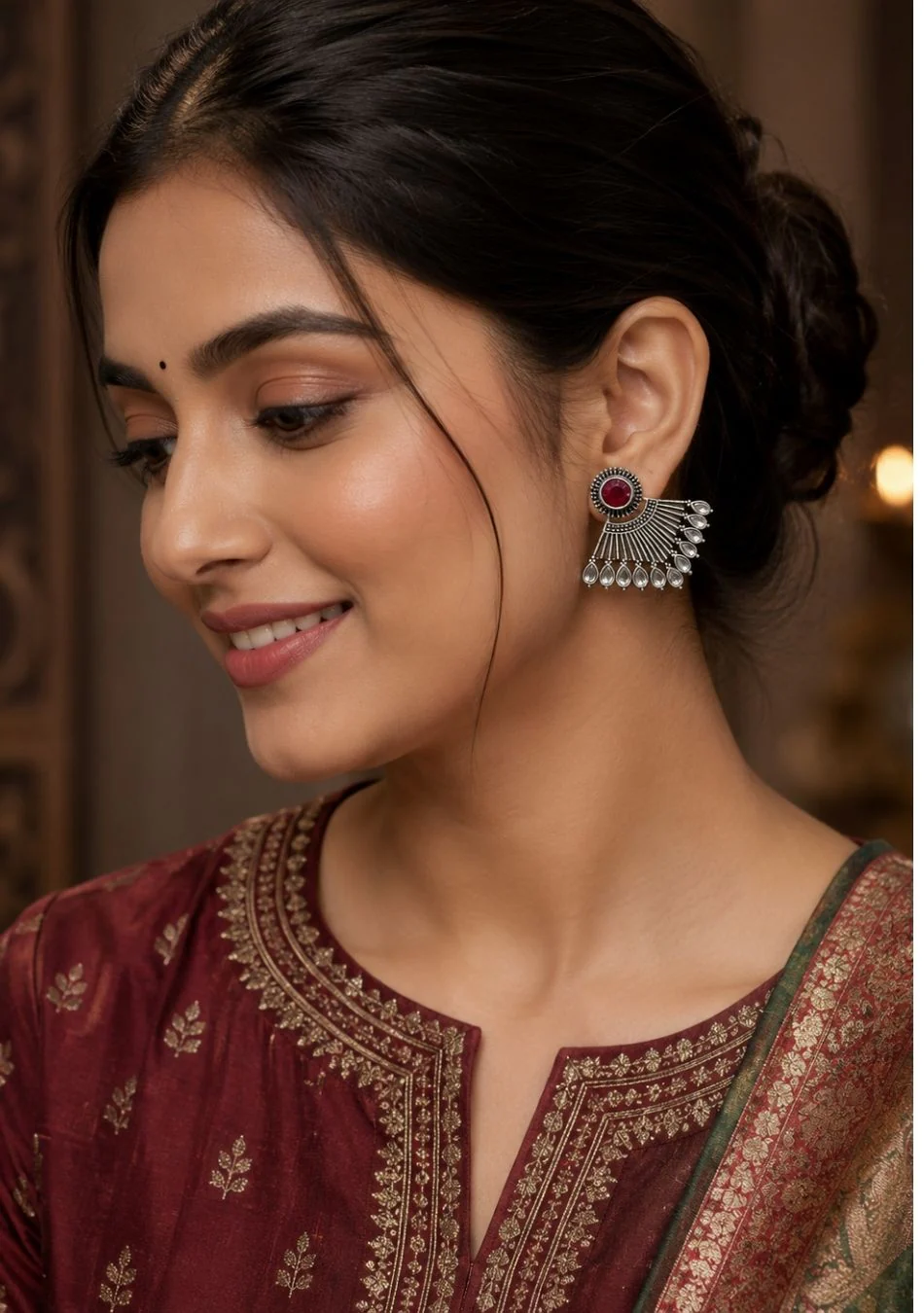 Red Whispering Wind Studs - Image 3