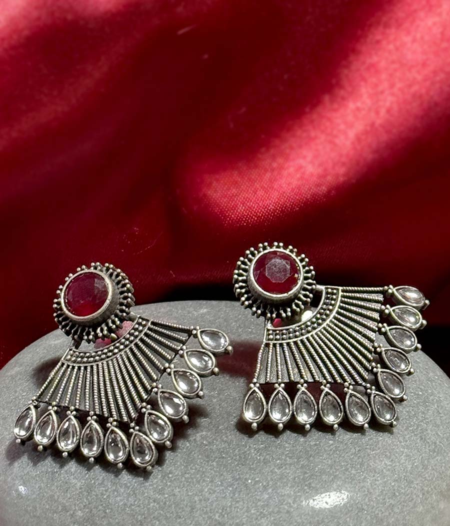 Red Whispering Wind Studs - Image 5