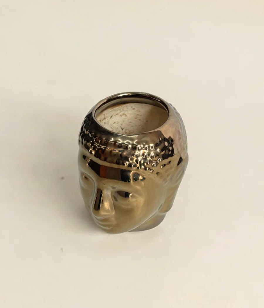 Resting Buddha Face Ceramic Pot - Image 4