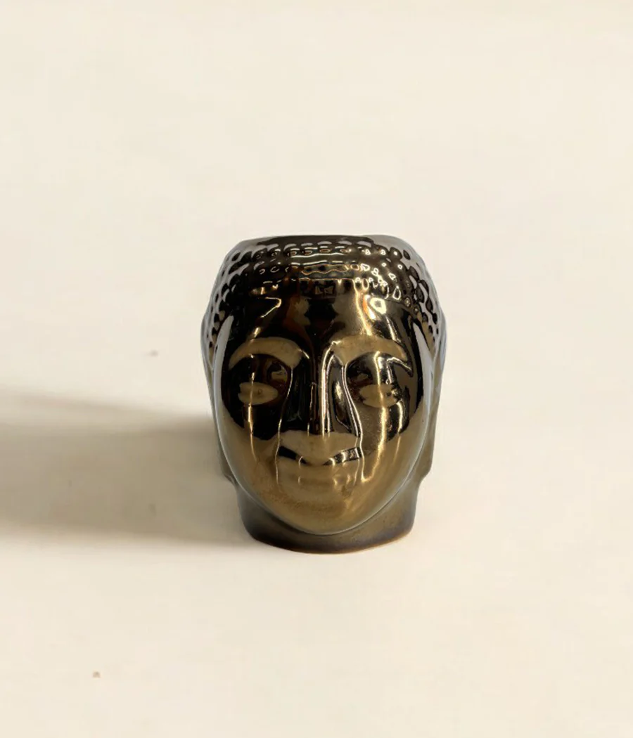 Resting Buddha Face Ceramic Pot - Image 6