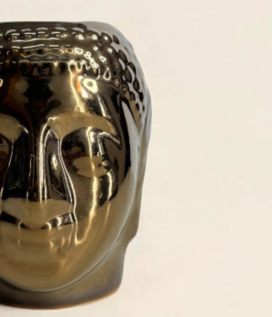 Resting Buddha Face Ceramic Pot - Image 7