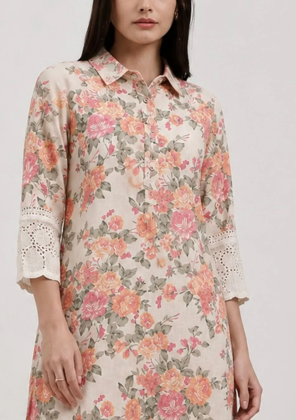 Aravalii Rosette Bloom Luxe Kurta - Image 3