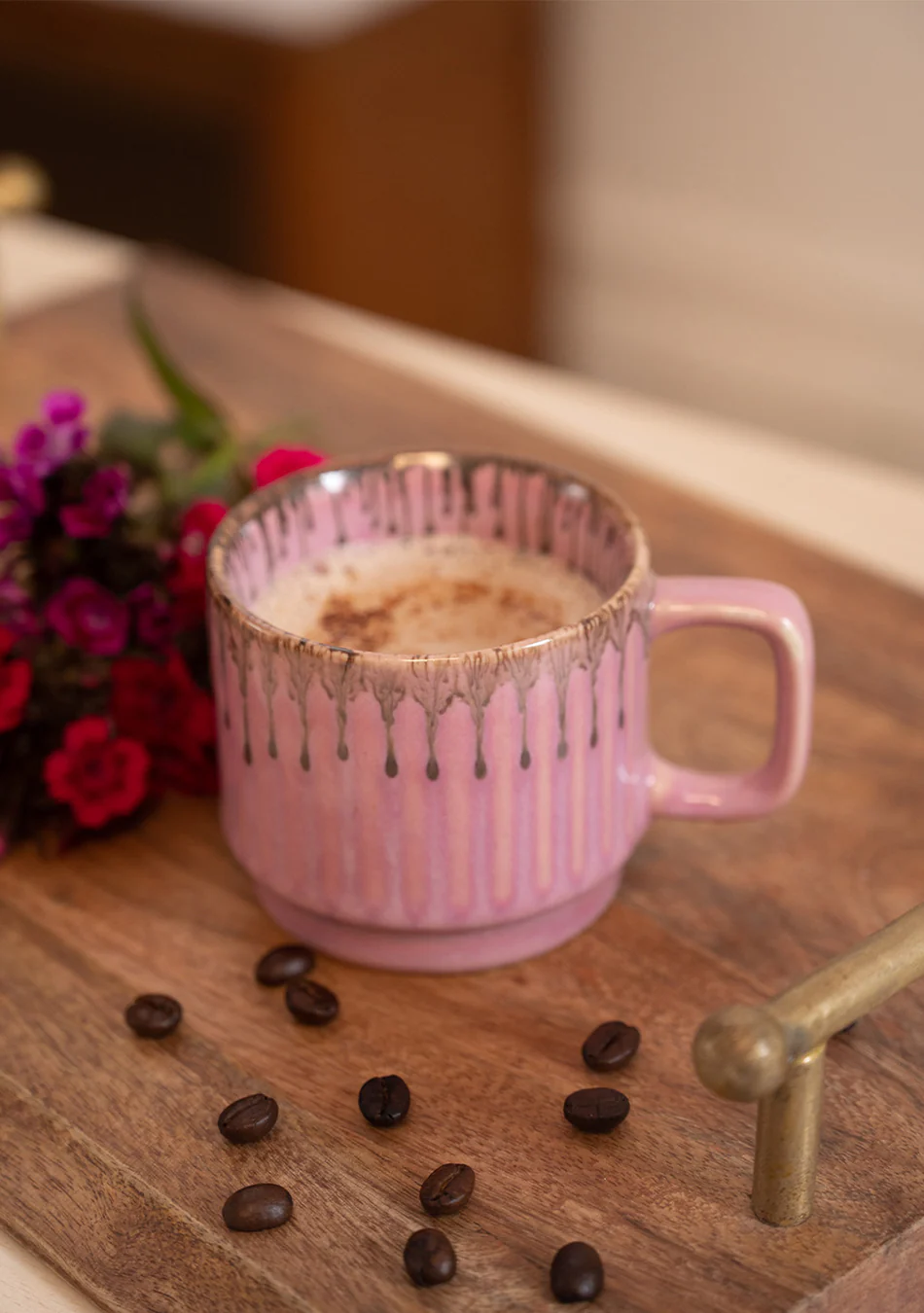 Rosy Finch Pink Ceramic Mugs Set - Handcrafted - Image 8