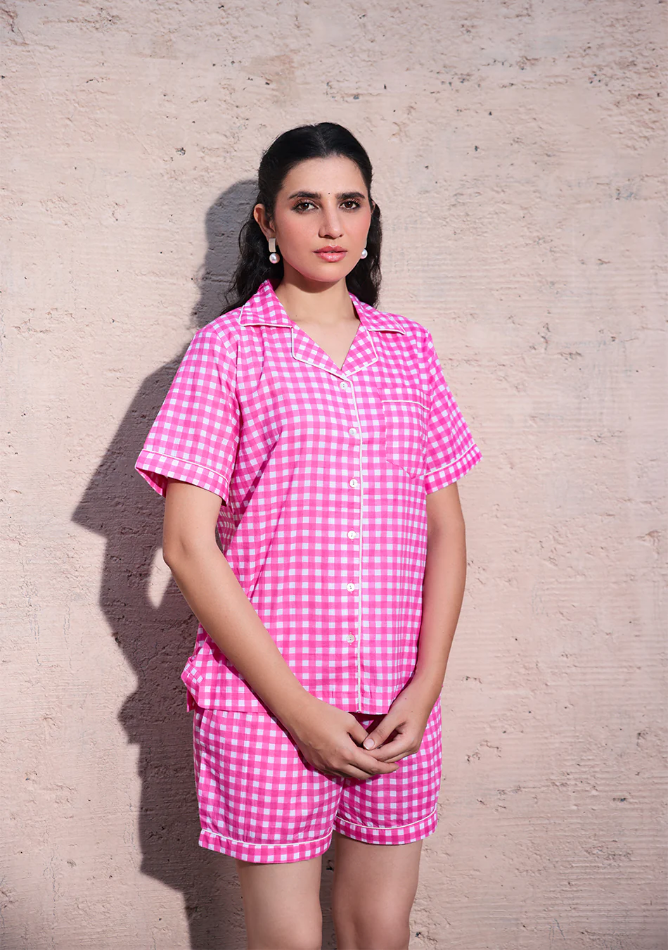 Rosy Grid Night Suit - Image 2