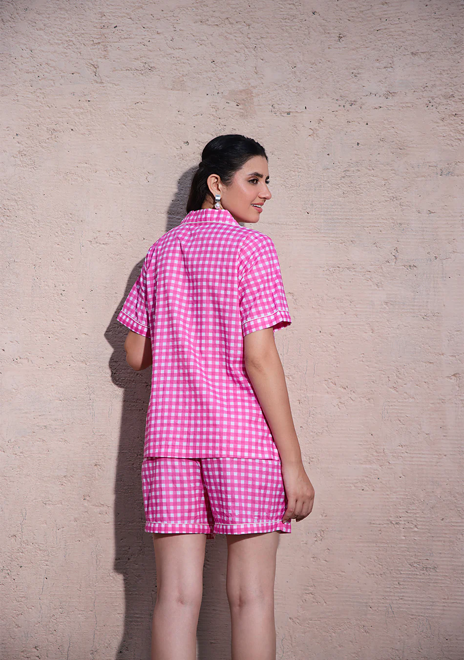 Rosy Grid Night Suit - Image 5