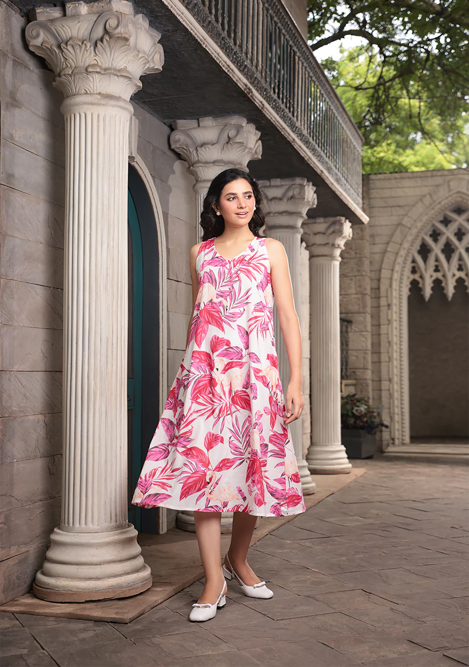 Coral Canopy Maxi Dress - Image 10