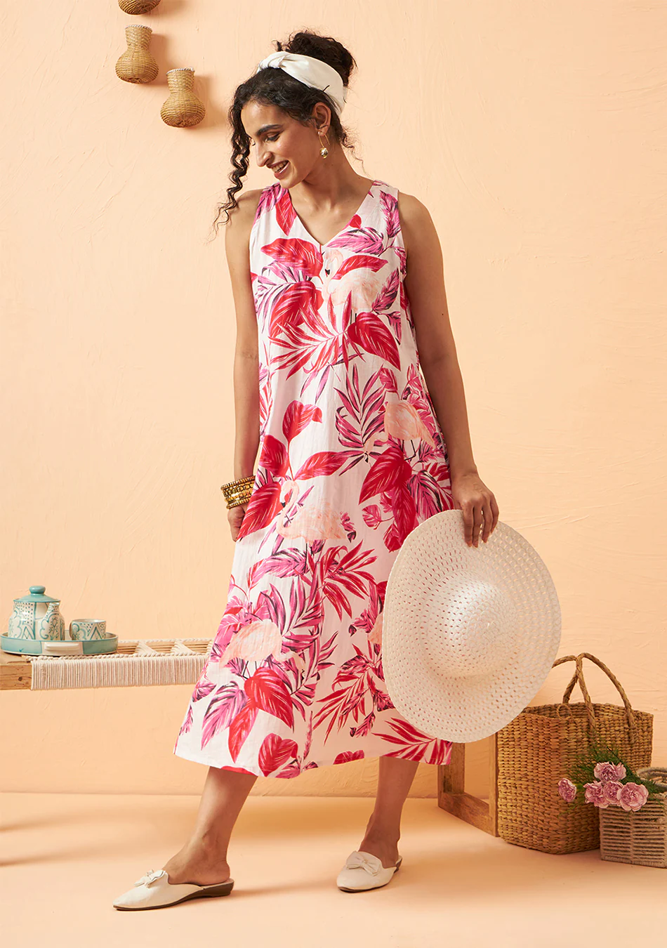 Coral Canopy Maxi Dress - Image 3