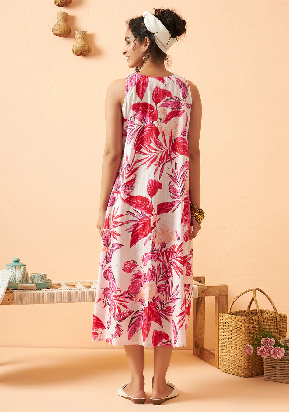 Coral Canopy Maxi Dress - Image 4
