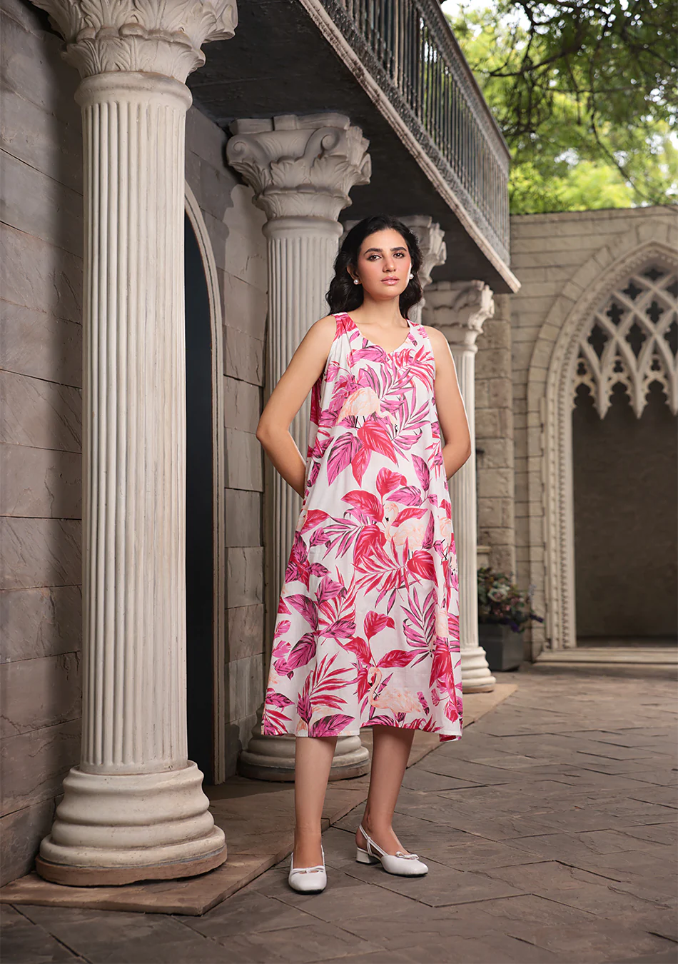 Coral Canopy Maxi Dress - Image 8