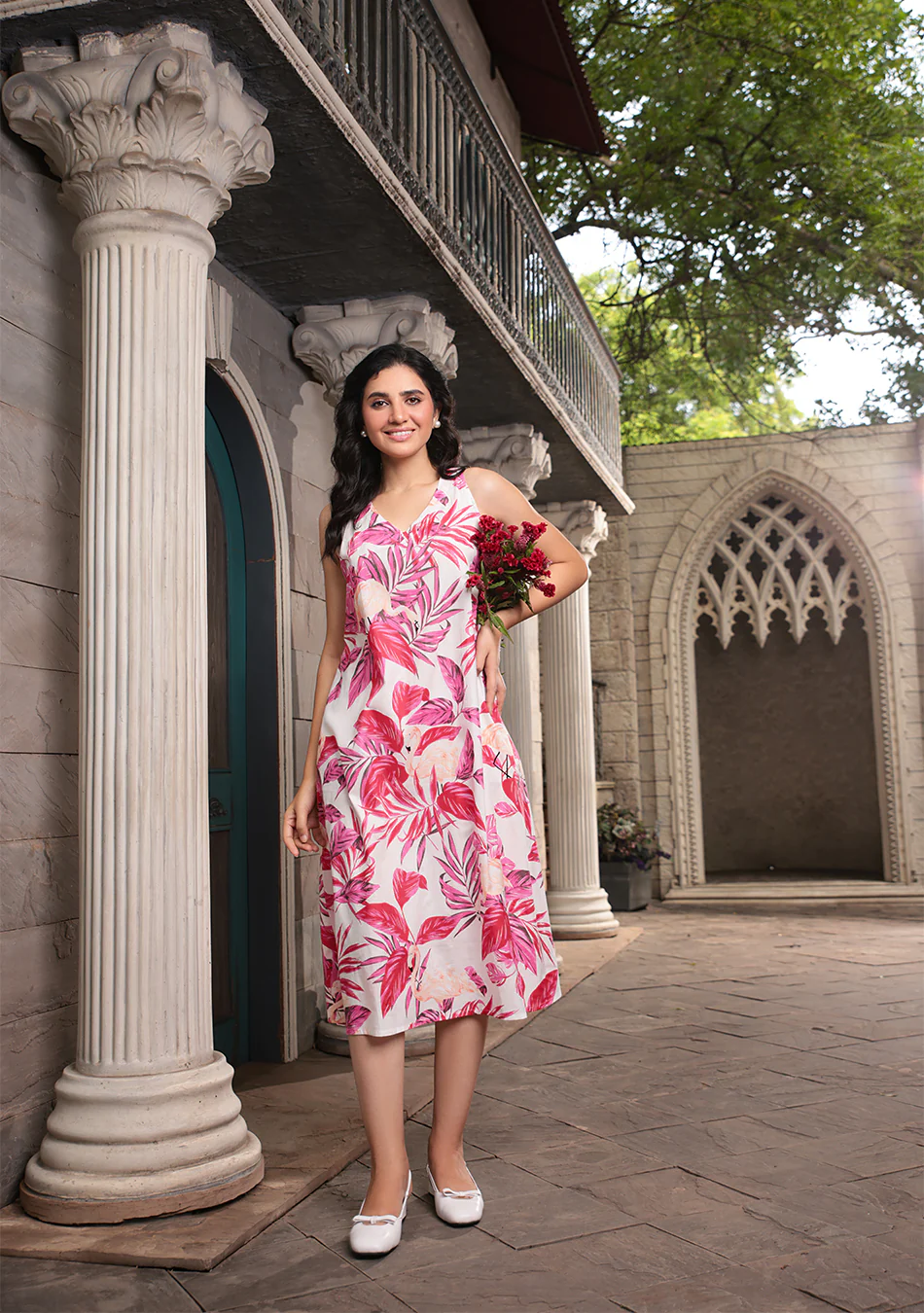 Coral Canopy Maxi Dress - Image 9