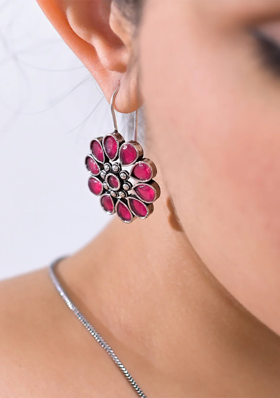 Ruby Blossom Pendant Set - Image 4