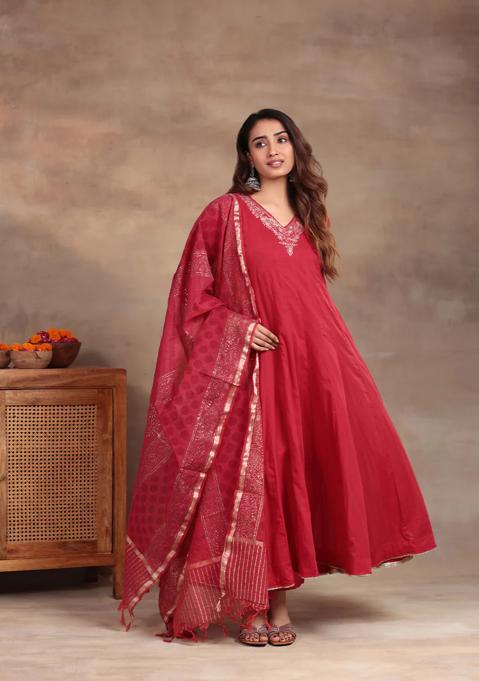 Ruby Glow Anarkali Suit Set - Image 6