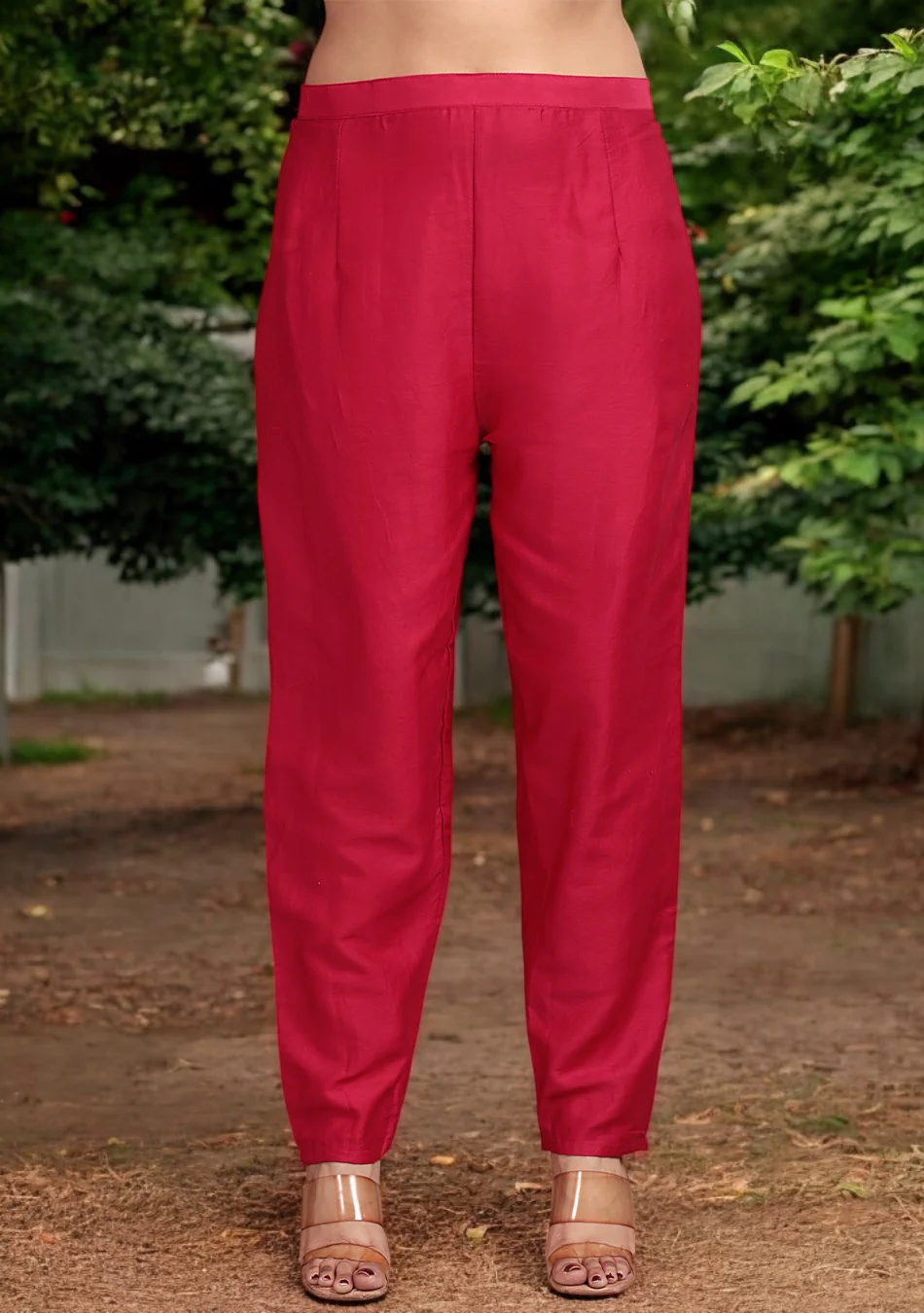 Ruby Glow Chanderi Dabka Suit Set - Image 9