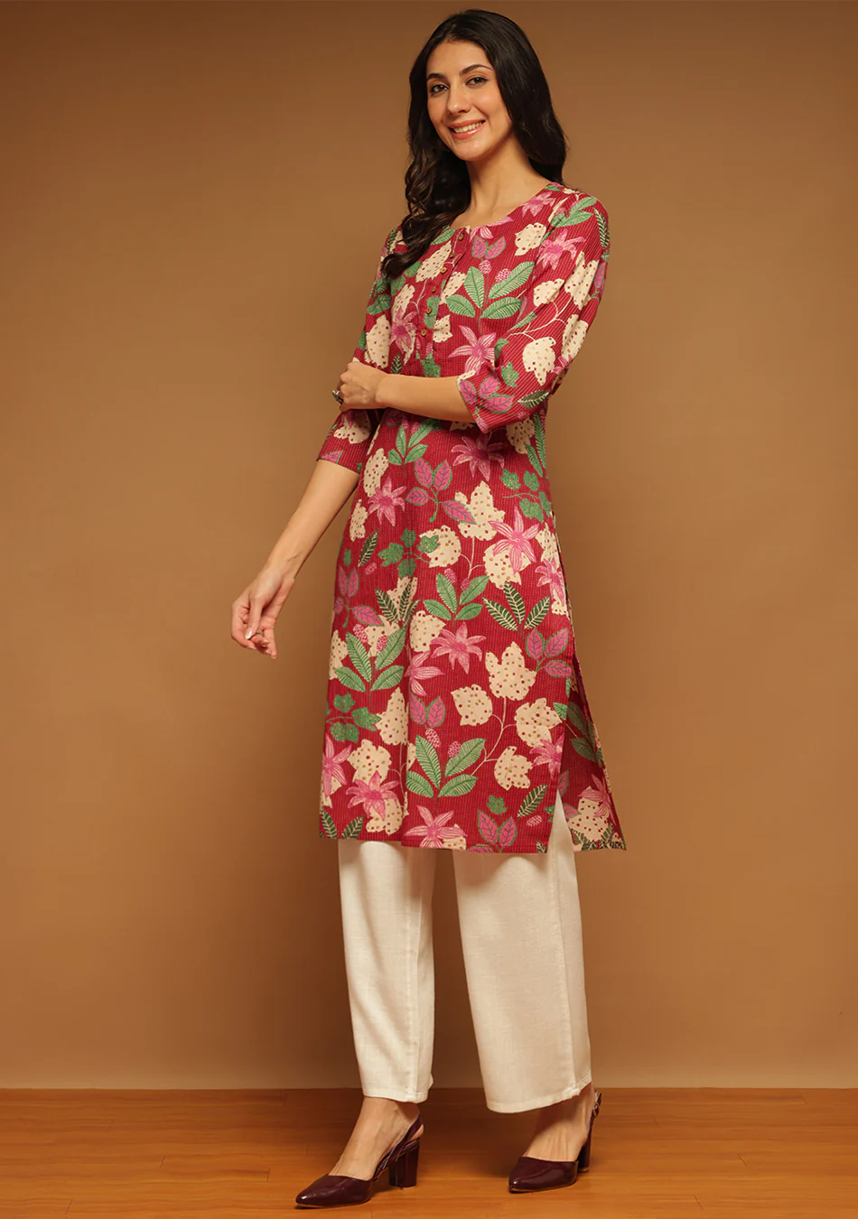 Ruby Petal Charm Kurta
