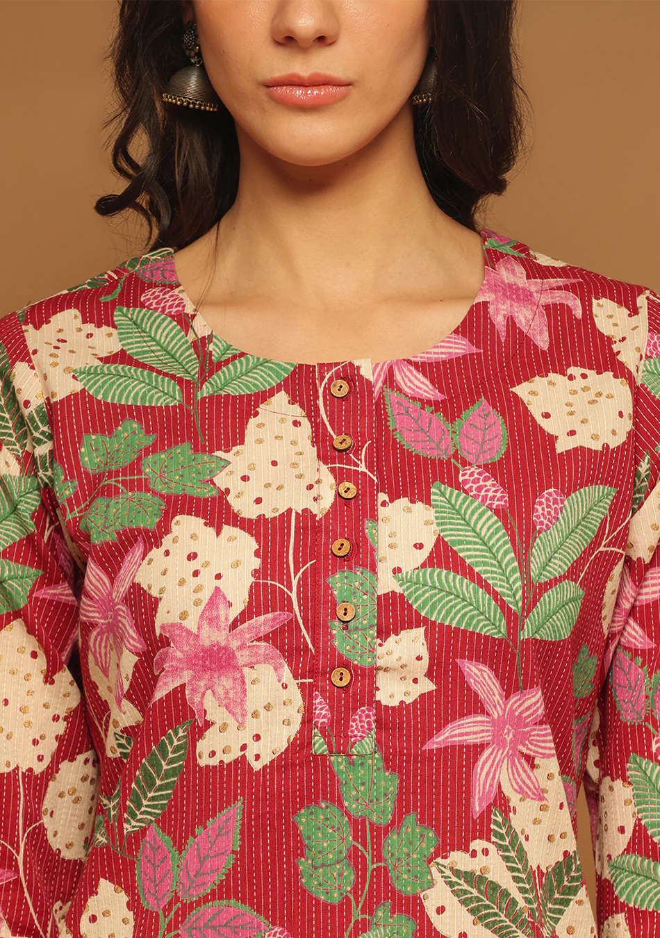 Ruby Petal Charm Kurta - Image 4