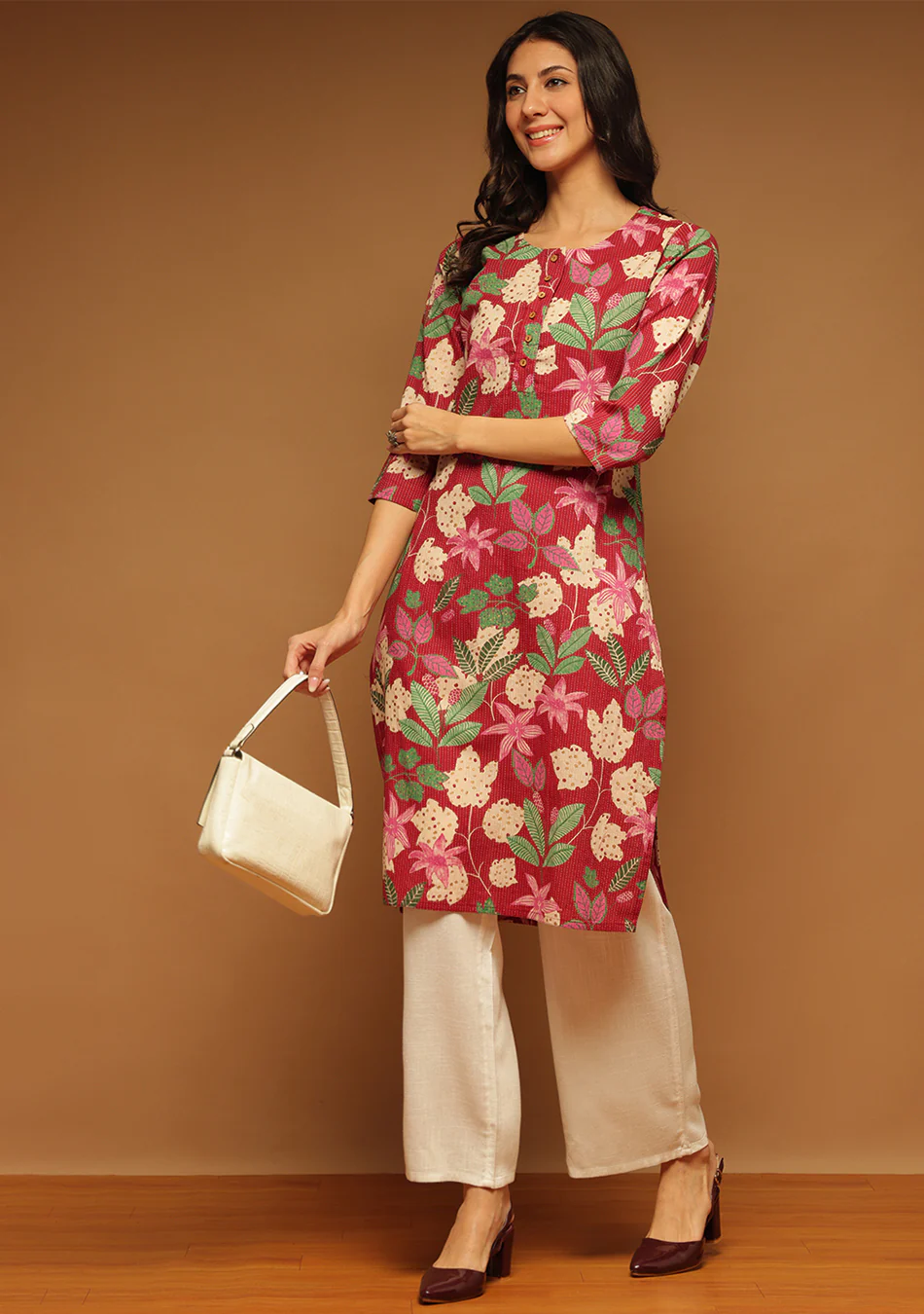 Ruby Petal Charm Kurta - Image 5