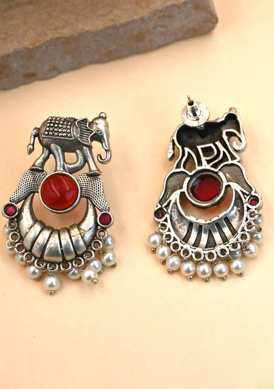Ruby Tusker Stud Earrings - Image 4
