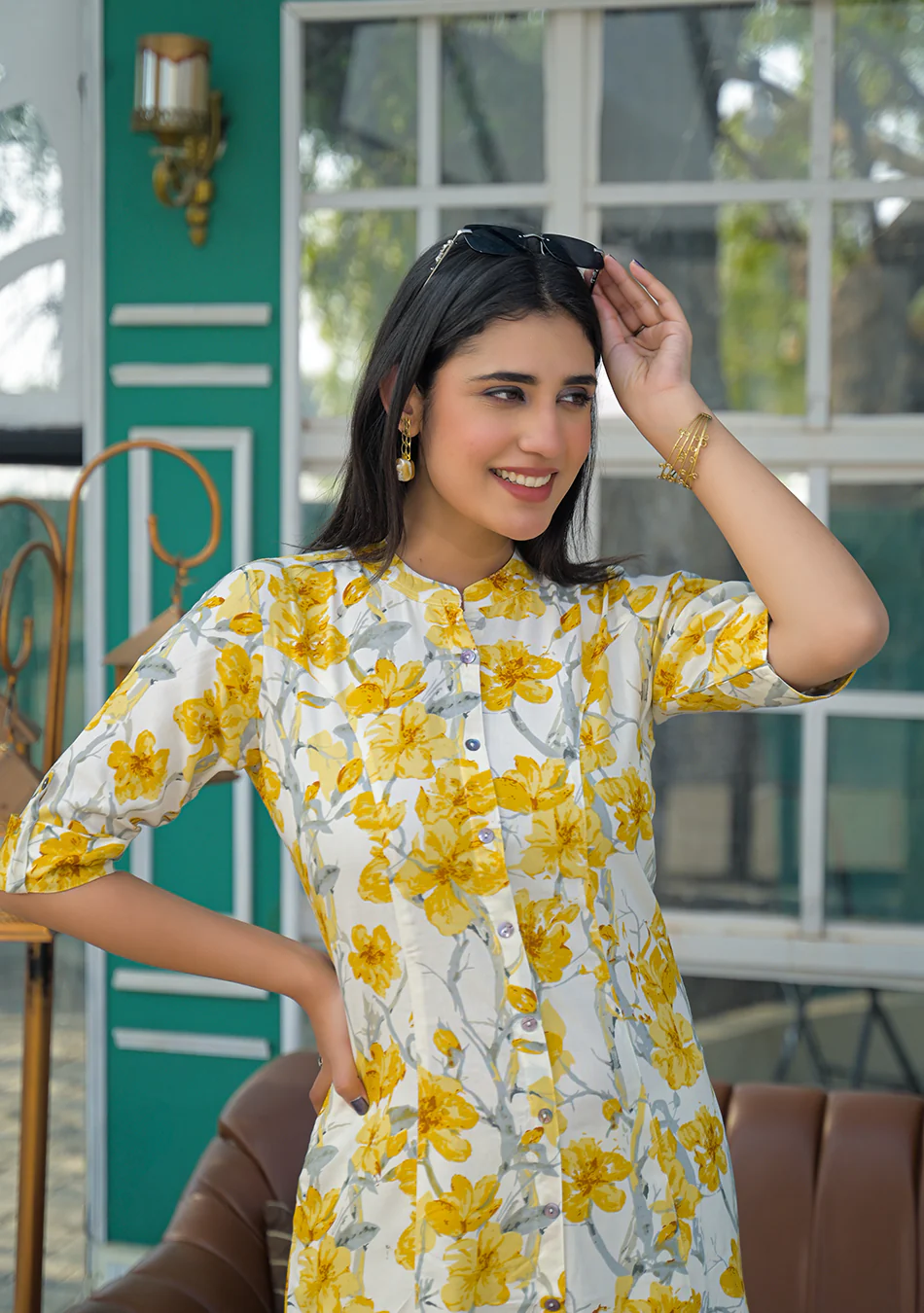 Aravalii Saffron Whisper Kurta - Image 4