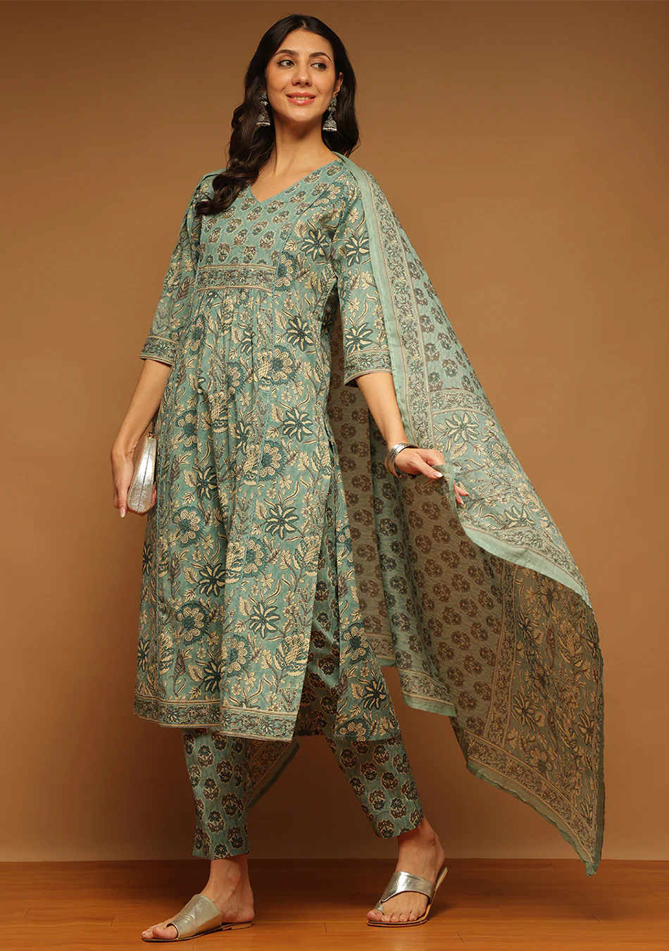 Sage Bloom Printed Suit Set - Image 6