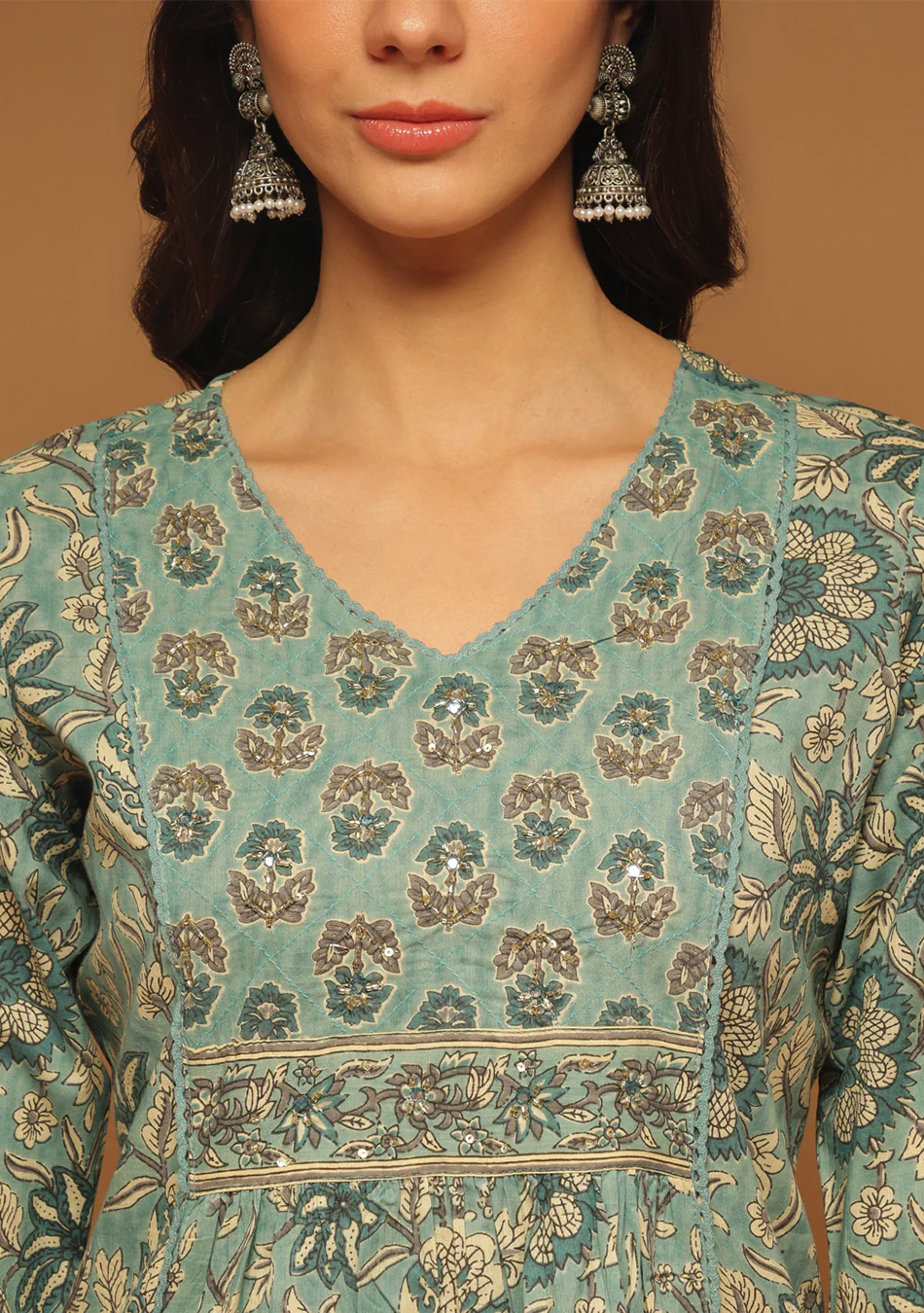 Sage Bloom Printed Suit Set - Image 7