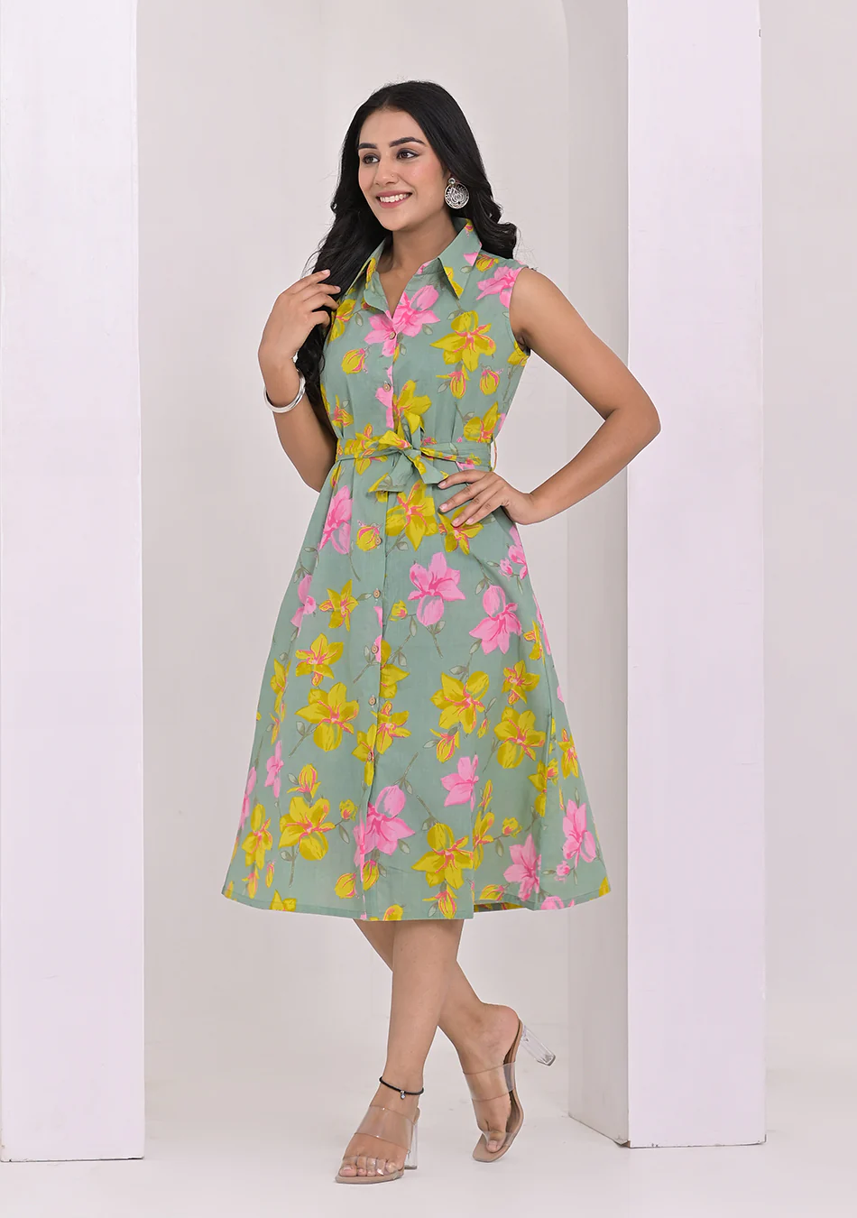 Aravalii Sage Garden Bloom Midi Dress - Image 4
