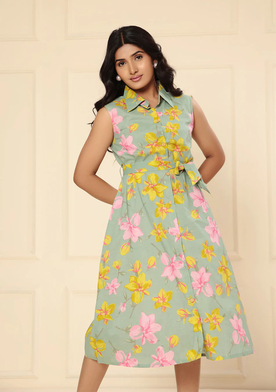 Aravalii Sage Garden Bloom Midi Dress - Image 7