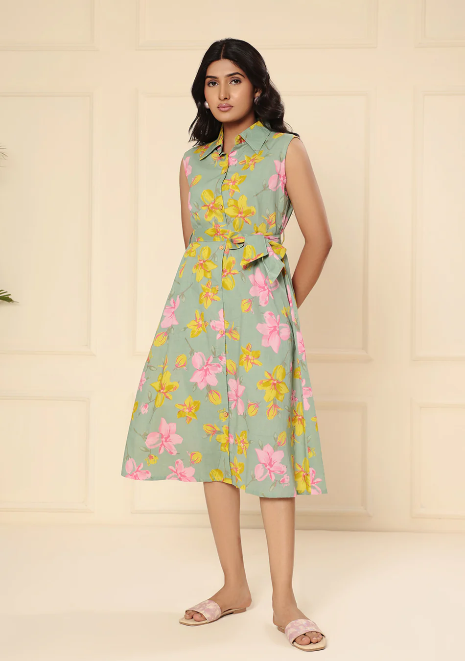 Aravalii Sage Garden Bloom Midi Dress - Image 8