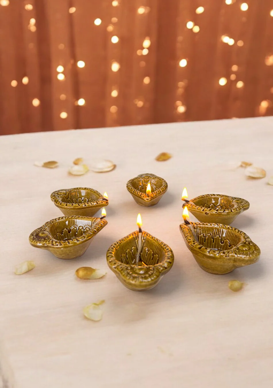 Sage Swastic Diya Set of 6