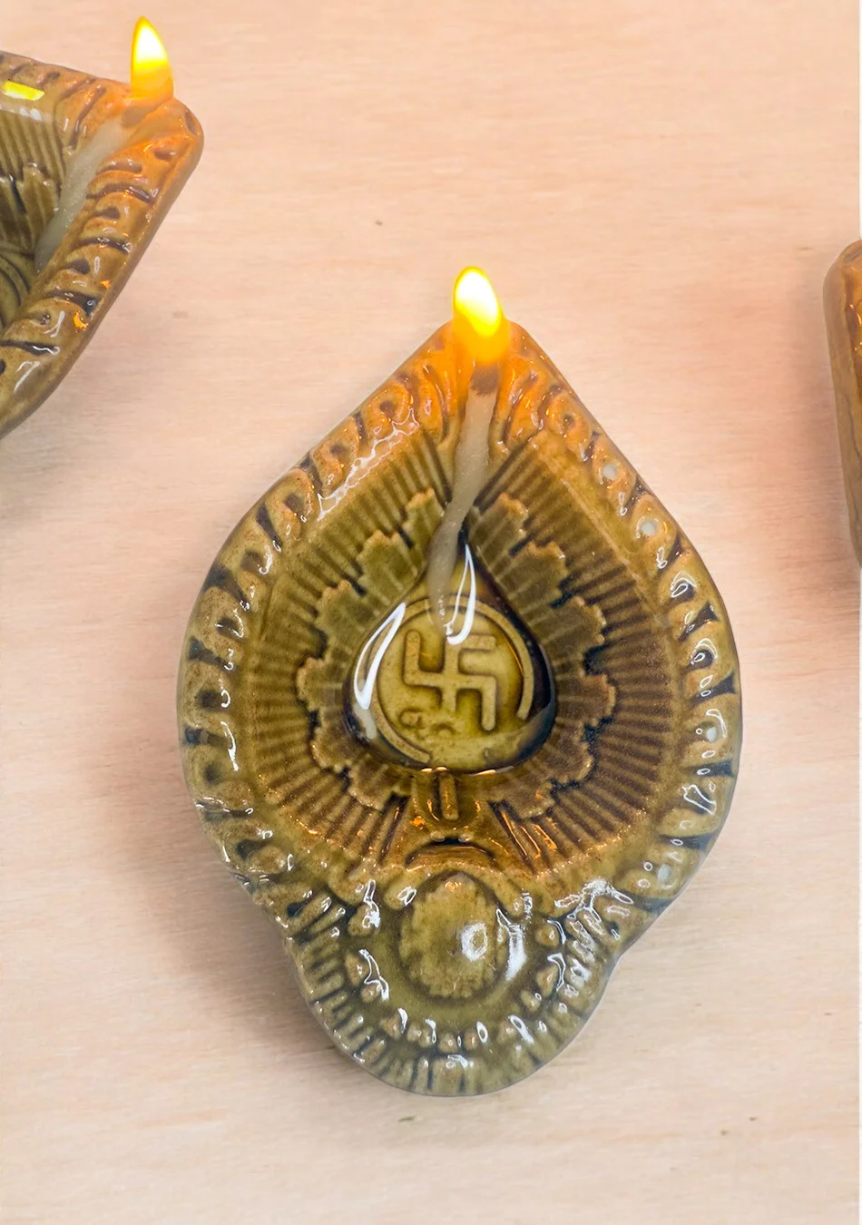 Sage Swastic Diya Set of 6 - Image 5