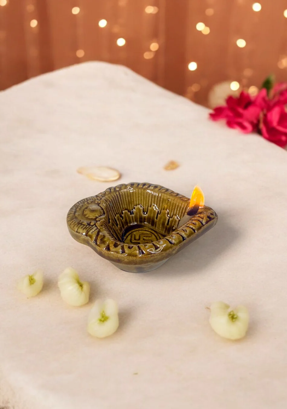 Sage Swastic Diya Set of 6 - Image 7