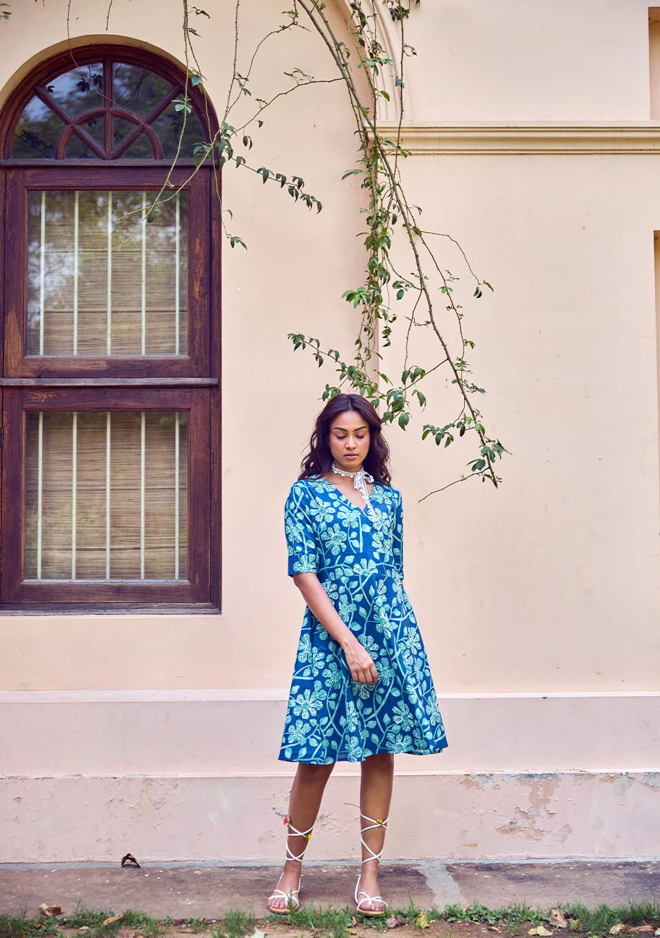 Aravalii Coastal Bloom Designer Dress - Image 4