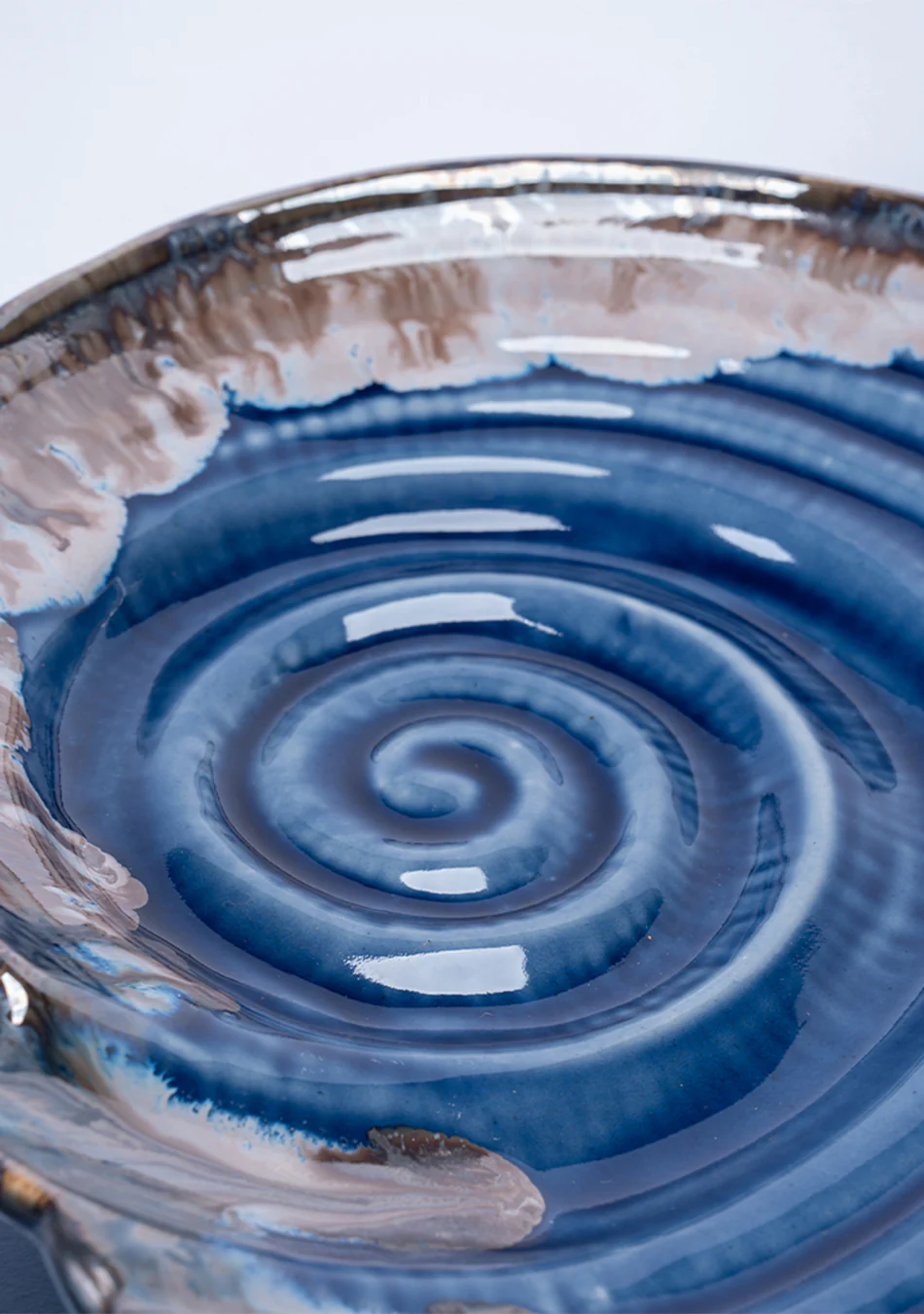 Seashell Blue-Grey Ceramic Platter Set - Image 6