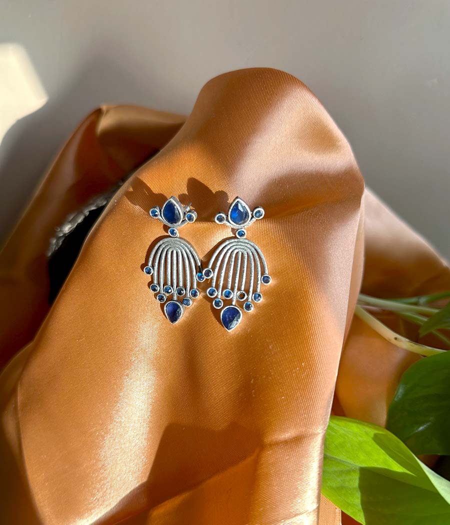 SKY BLUE FROST RADIANCE STUDS - Image 4