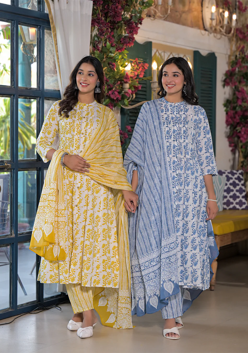 Aravalii Sky Veil Heritage Kurta Set - Image 10