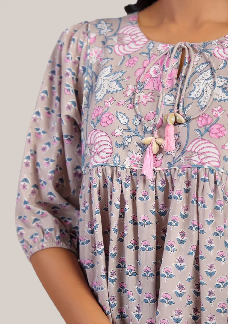 Aravalii Spring Blossom Peplum Top - Image 3